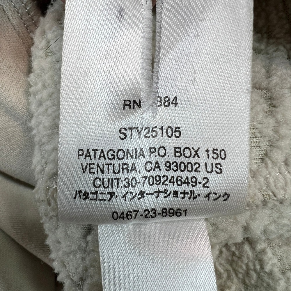 Patagonia Diamond Capra Hoody Women Small Pelican Beige Fleece Pullover Gorpcore - Picture 8 of 9
